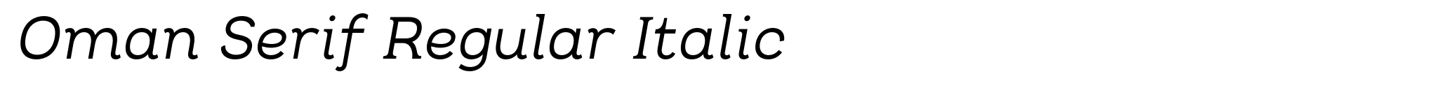 Oman Serif Regular Italic image